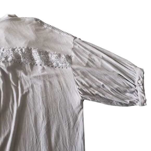 NEW POL Small White Hoodie Rope Drawstring Lace Trim Kangaroo Pocket Casual Cozy - Picture 8 of 12